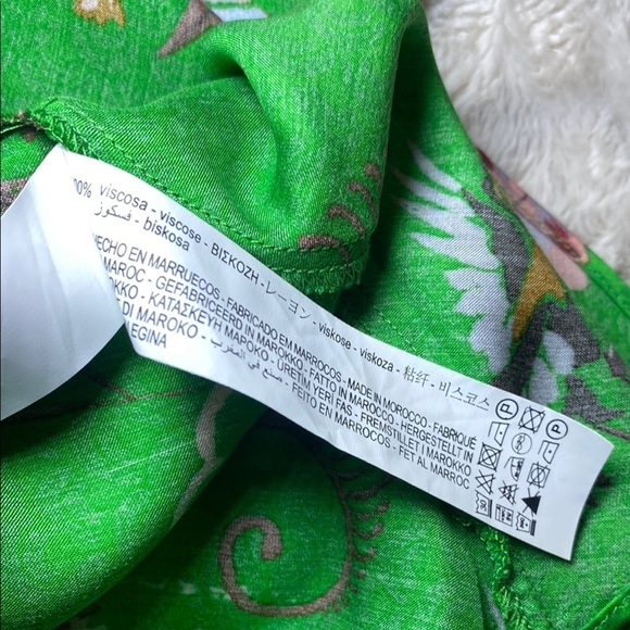 Zara Emerald Floral Spaghetti Strap Mini Dress - Picture 8 of 8